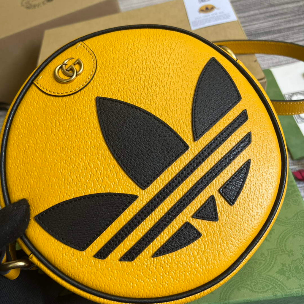 adidas x Gucci Ophidia shoulder bag 702626 Yellow leather