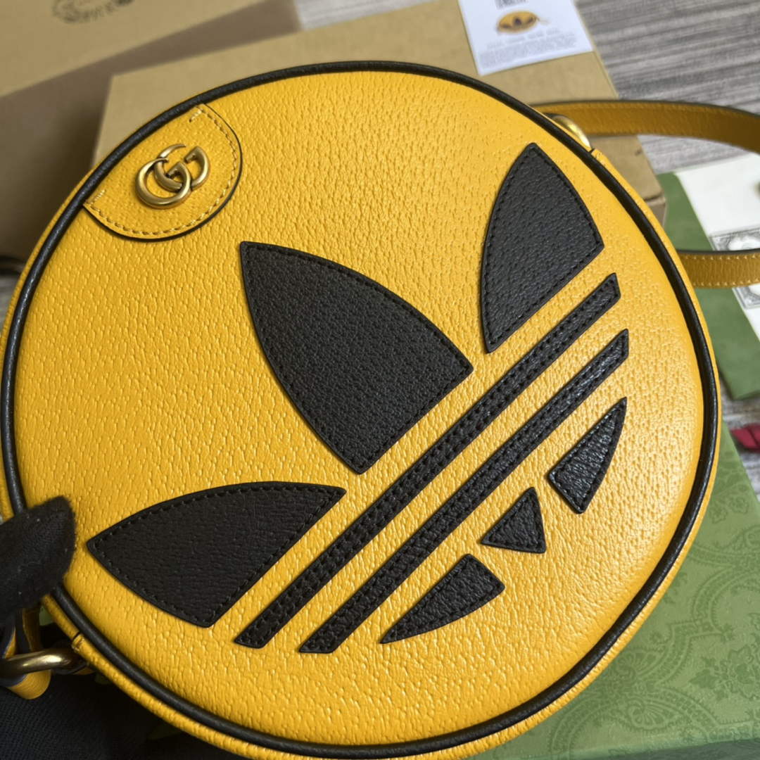 adidas x Gucci Ophidia shoulder bag 702626 Yellow leather
