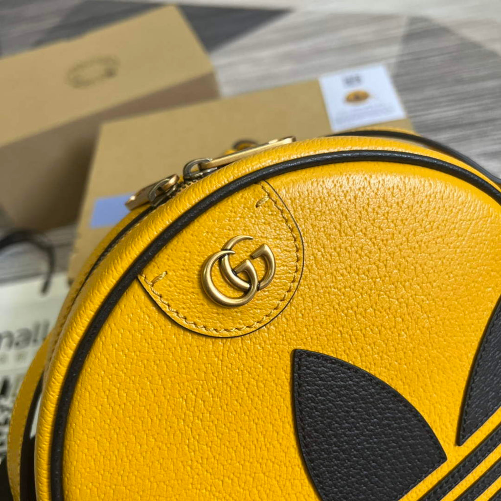 adidas x Gucci Ophidia shoulder bag 702626 Yellow leather