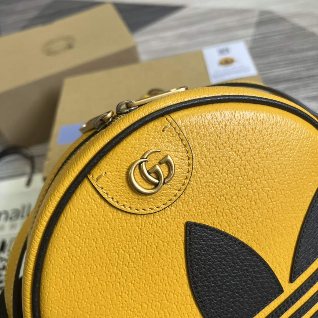adidas x Gucci Ophidia shoulder bag 702626 Yellow leather
