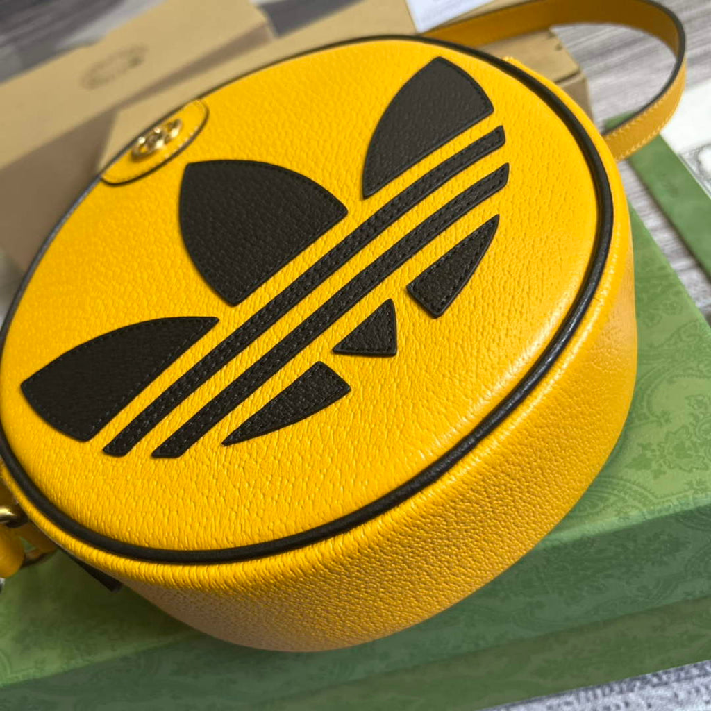 adidas x Gucci Ophidia shoulder bag 702626 Yellow leather