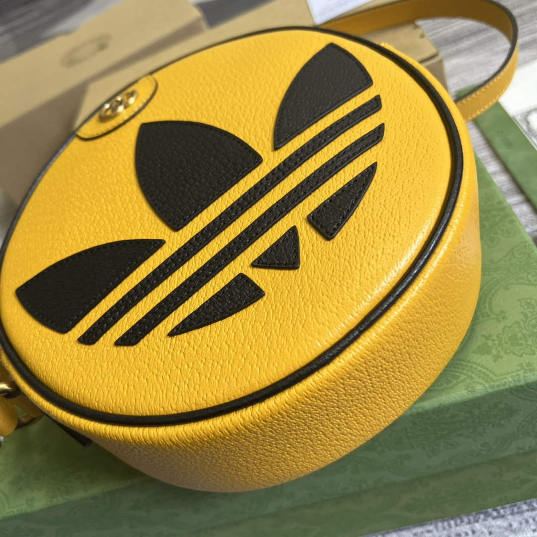 adidas x Gucci Ophidia shoulder bag 702626 Yellow leather