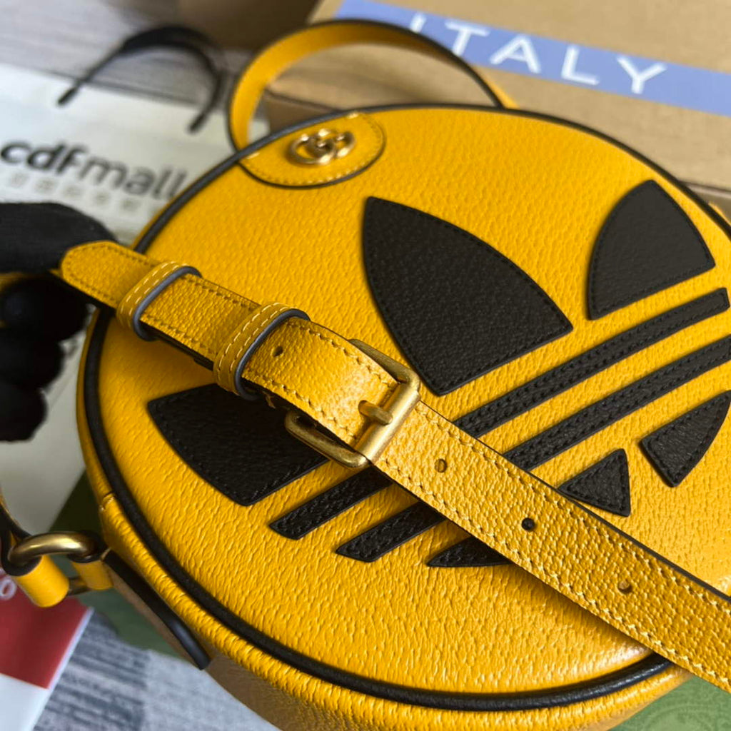 adidas x Gucci Ophidia shoulder bag 702626 Yellow leather