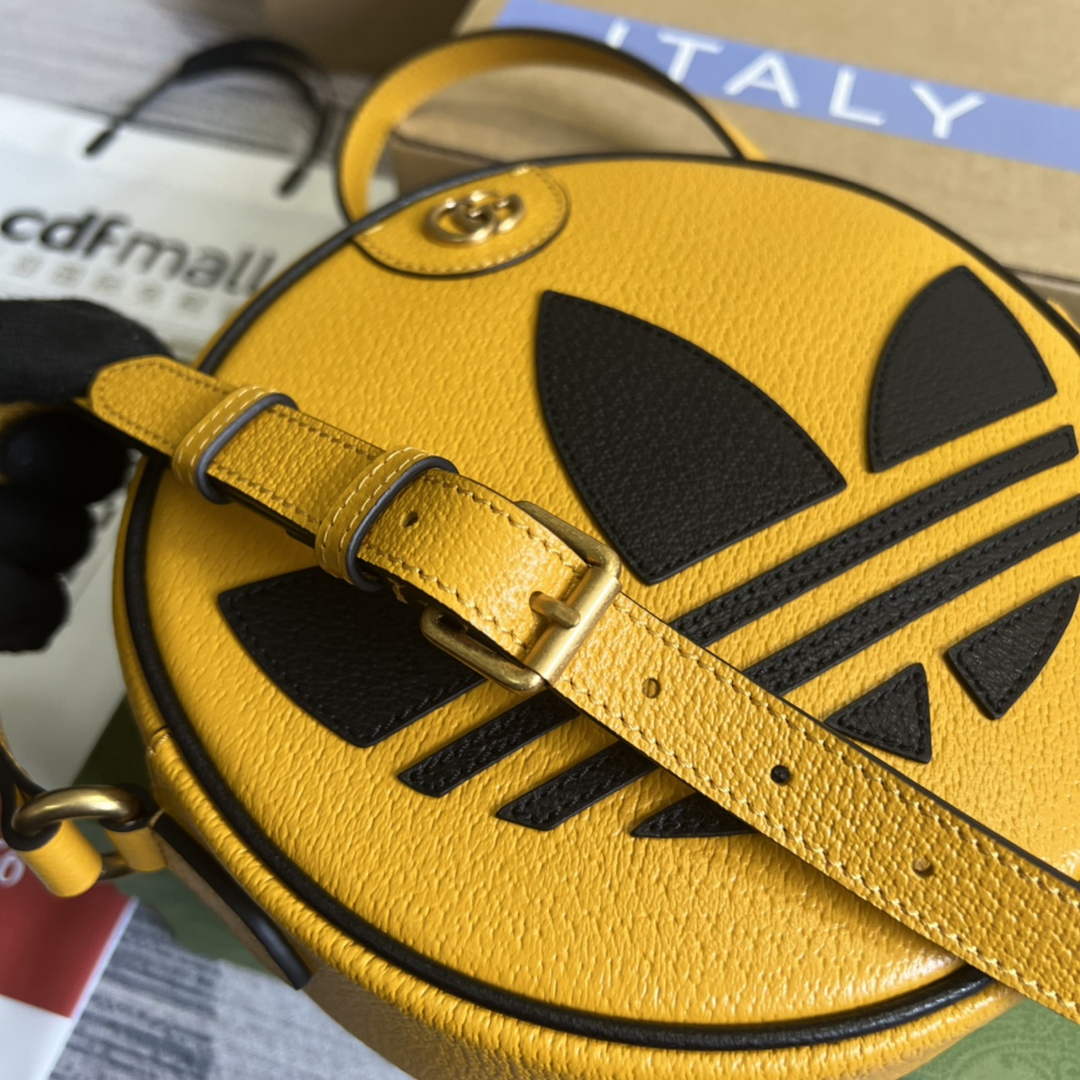 adidas x Gucci Ophidia shoulder bag 702626 Yellow leather