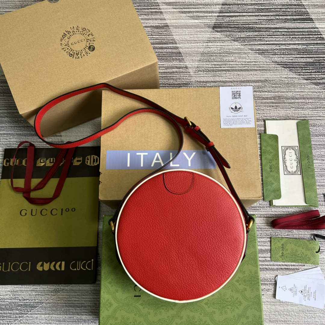 adidas x Gucci Ophidia shoulder bag 702626 Red leather