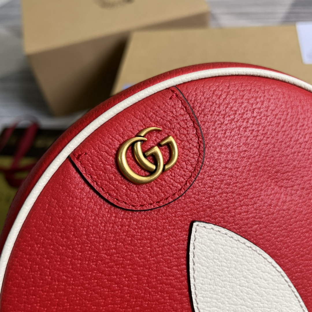 adidas x Gucci Ophidia shoulder bag 702626 Red leather