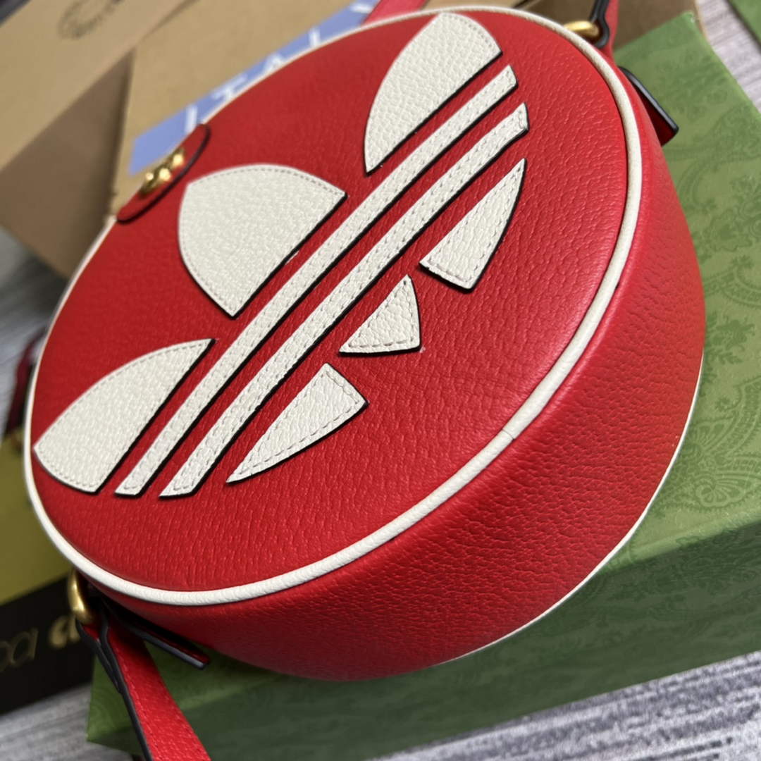 adidas x Gucci Ophidia shoulder bag 702626 Red leather