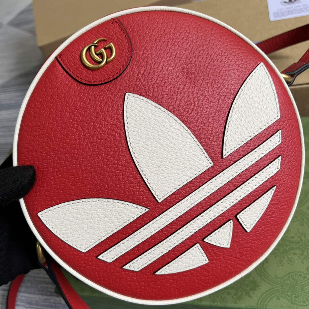 adidas x Gucci Ophidia shoulder bag 702626 Red leather