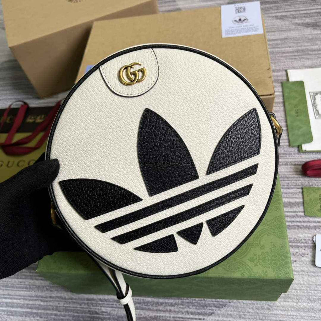 adidas x Gucci Ophidia shoulder bag 702626 White leather