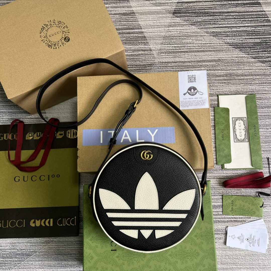 adidas x Gucci Ophidia shoulder bag 702626 Black leather