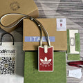 adidas x Gucci phone case 702203 Red and off-white leather