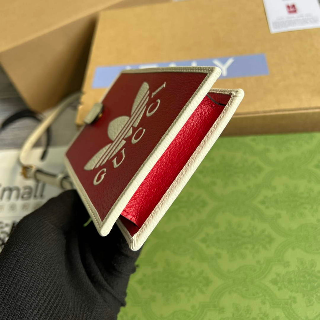 adidas x Gucci phone case 702203 Red and off-white leather