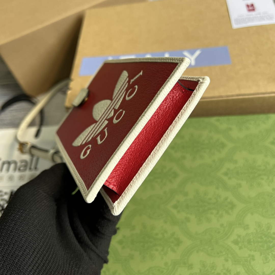adidas x Gucci phone case 702203 Red and off-white leather