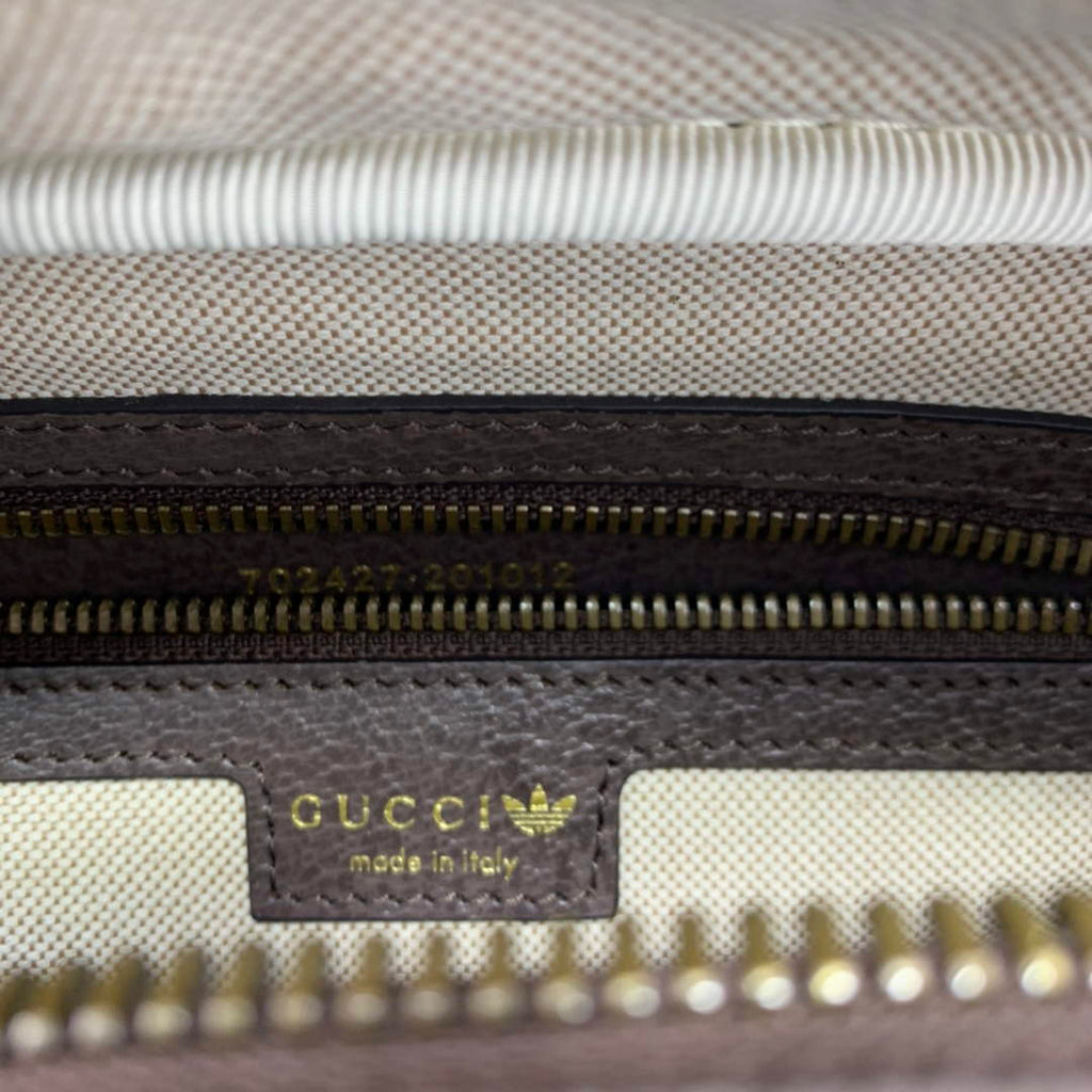adidas x Gucci small shoulder bag 702427 Beige and brown GG canvas