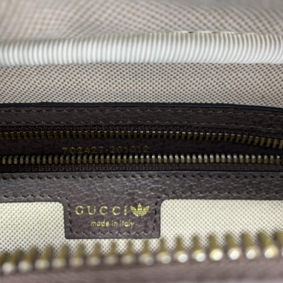 adidas x Gucci small shoulder bag 702427 Beige and brown GG canvas