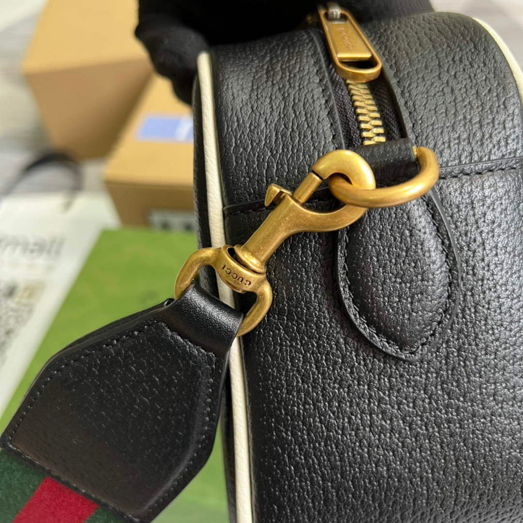 adidas x Gucci small shoulder bag 702427 Black leather