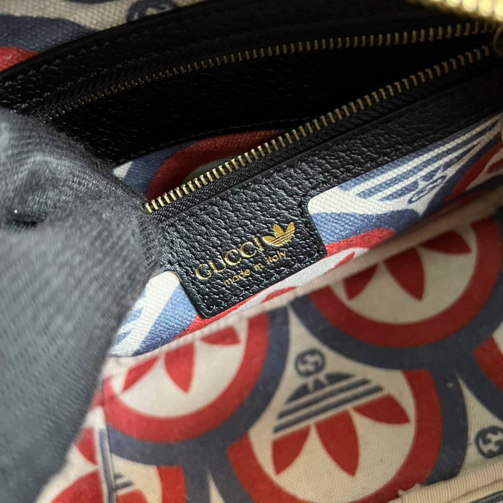 adidas x Gucci small shoulder bag 702427 Black leather
