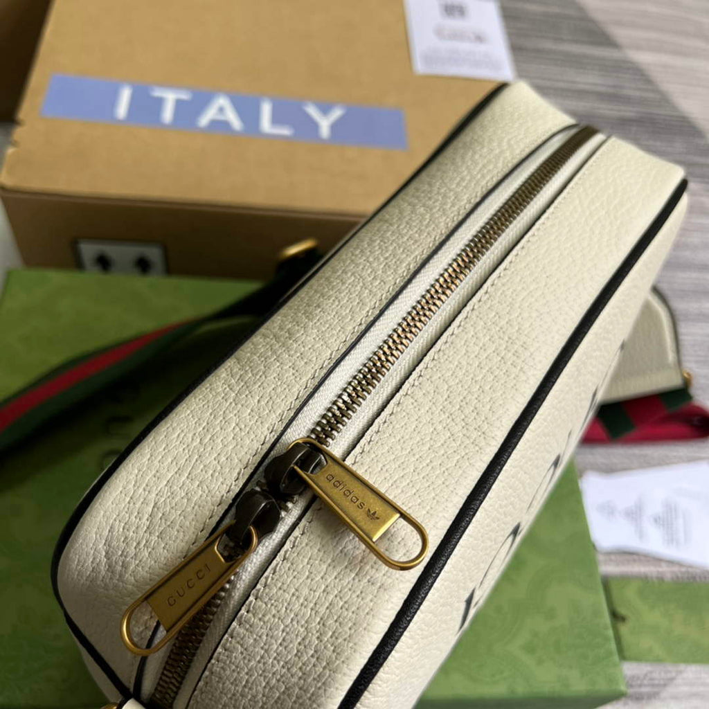 adidas x Gucci small shoulder bag 702427 White leather
