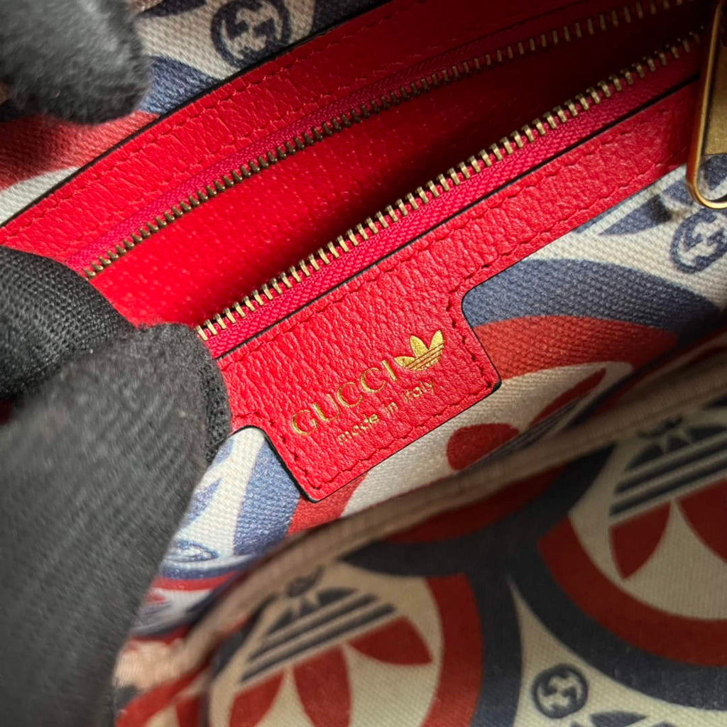 adidas x Gucci small shoulder bag 702427 Red leather