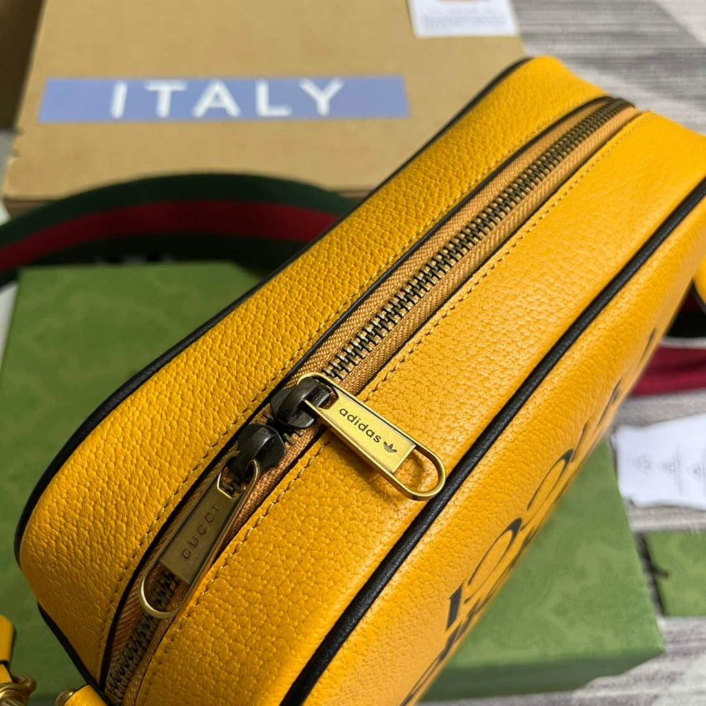 adidas x Gucci small shoulder bag 702427 Yellow leather