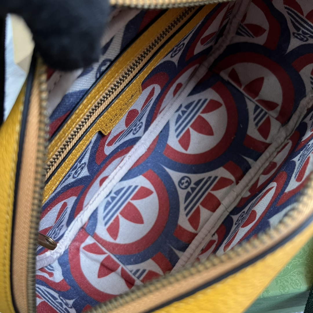 adidas x Gucci small shoulder bag 702427 Yellow leather