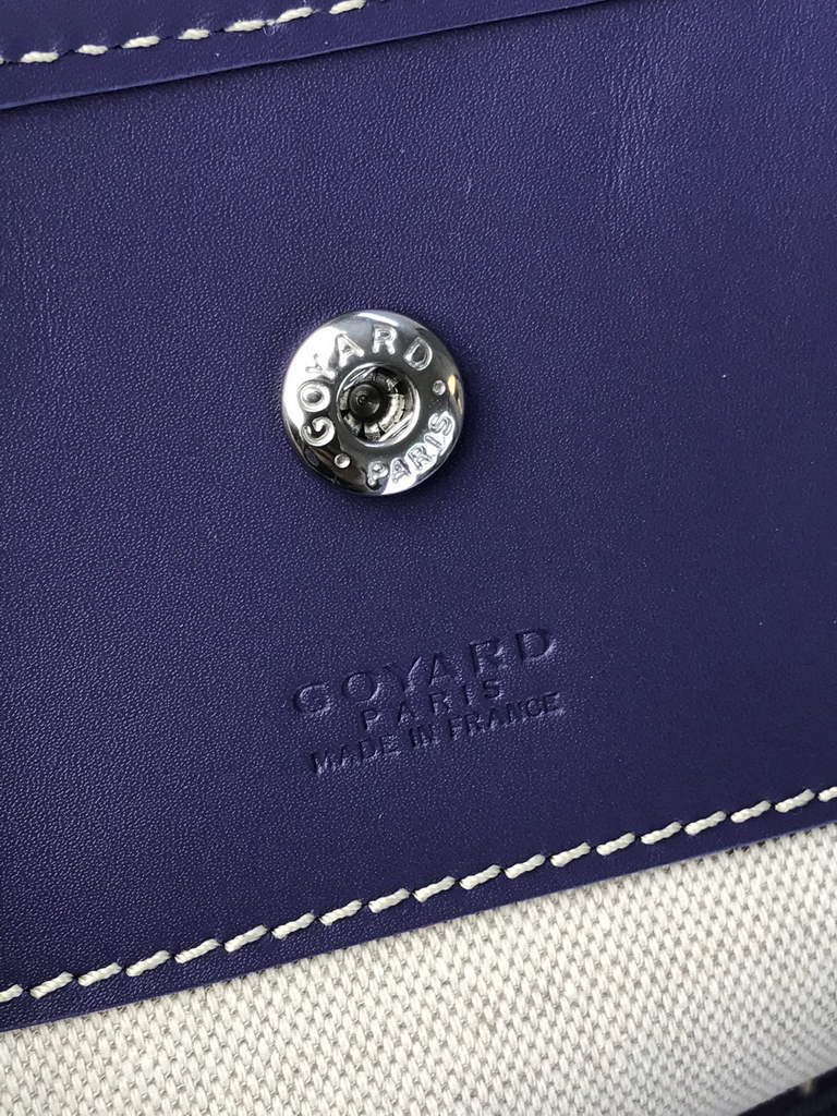 Goyard Aligre Bag, GY120182 Raffia Blue Leather