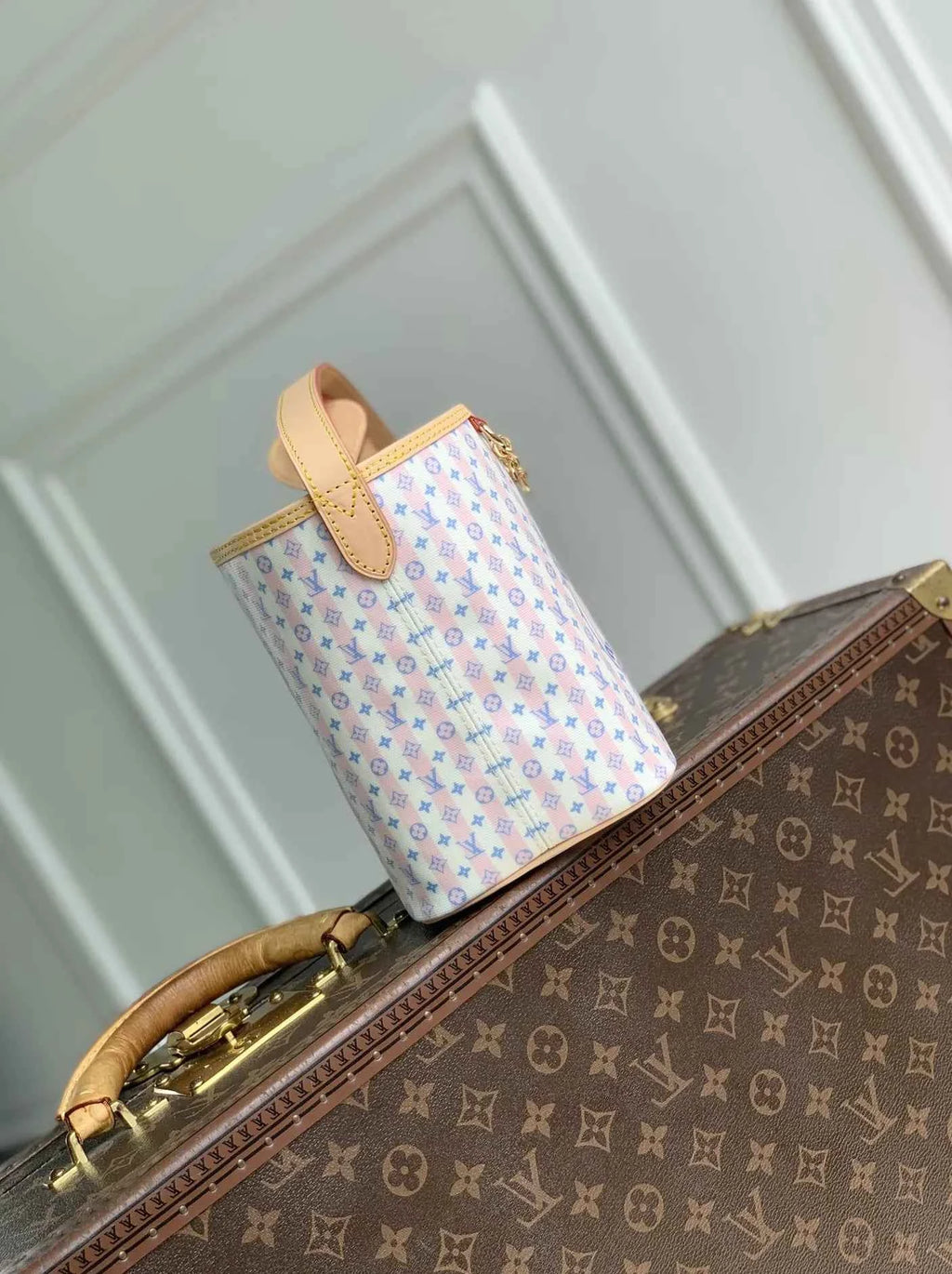 Louis Vuitton All In BB Bag, M29115 Blue Coated canvas