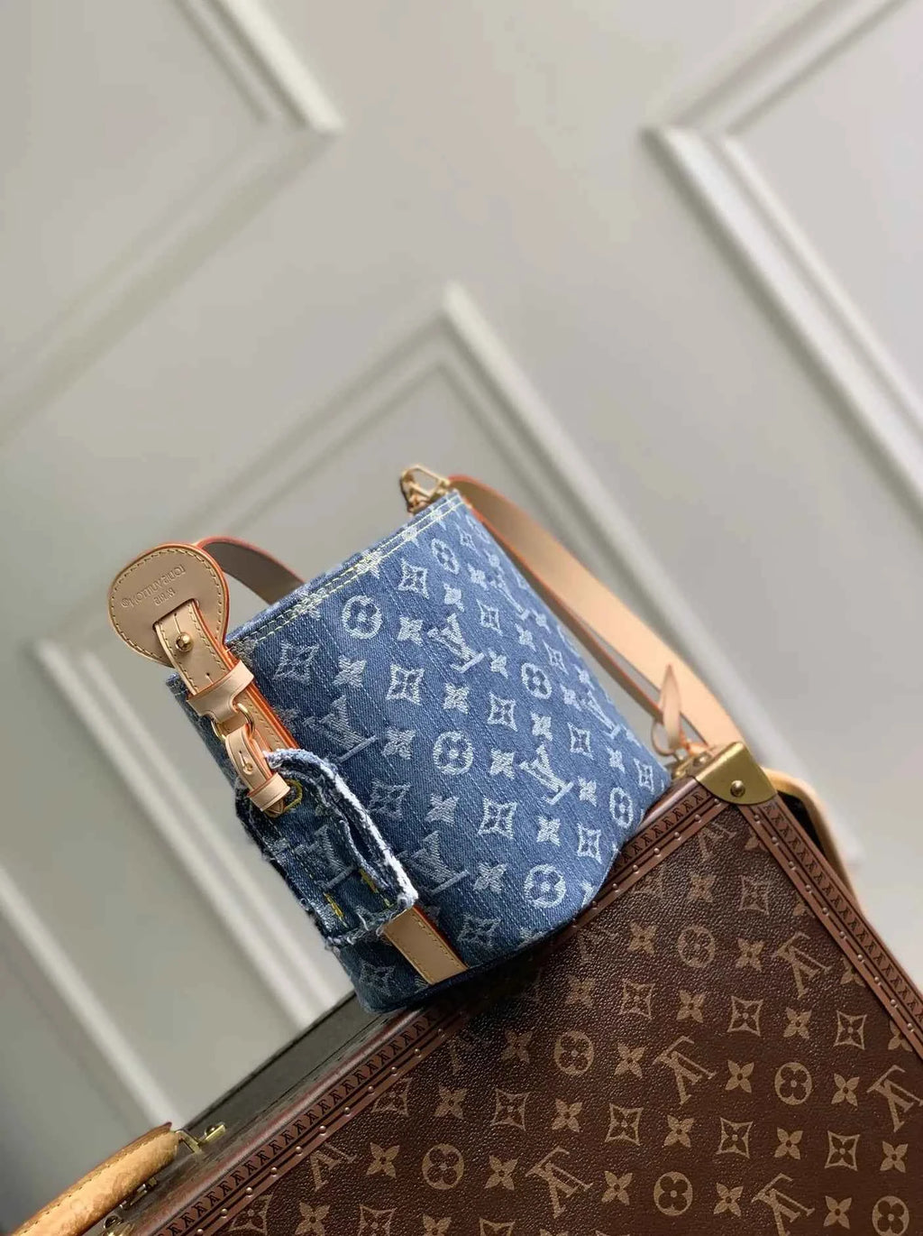 Louis Vuitton All In BB Bag, M28107 Blue Denim