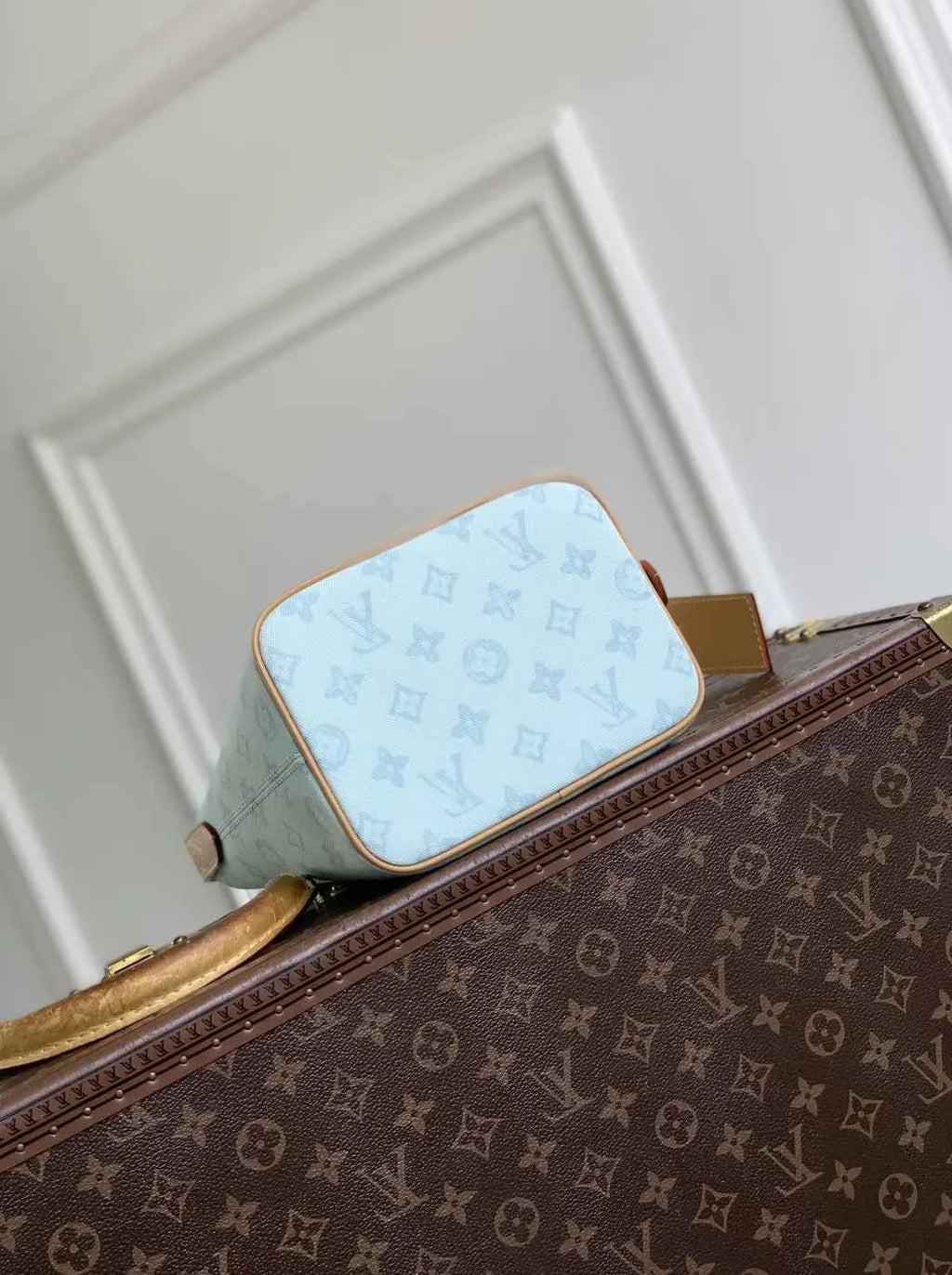 Louis Vuitton All In BB, M27529 Monogram Origine Bleu Courrier Coated canvas