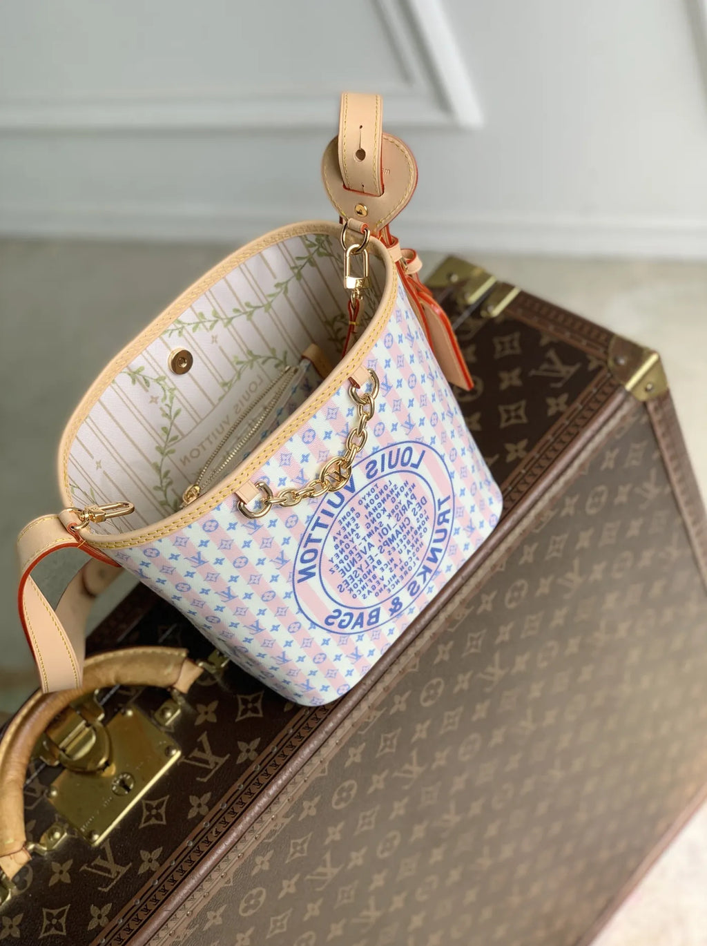 Louis Vuitton All In BB Bag, M29115 Blue Coated canvas