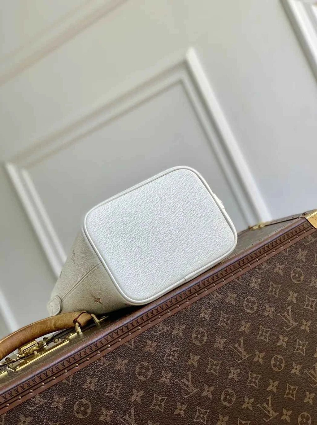 Louis Vuitton All In BB, M28315 Milky White Peach Cowhide leather