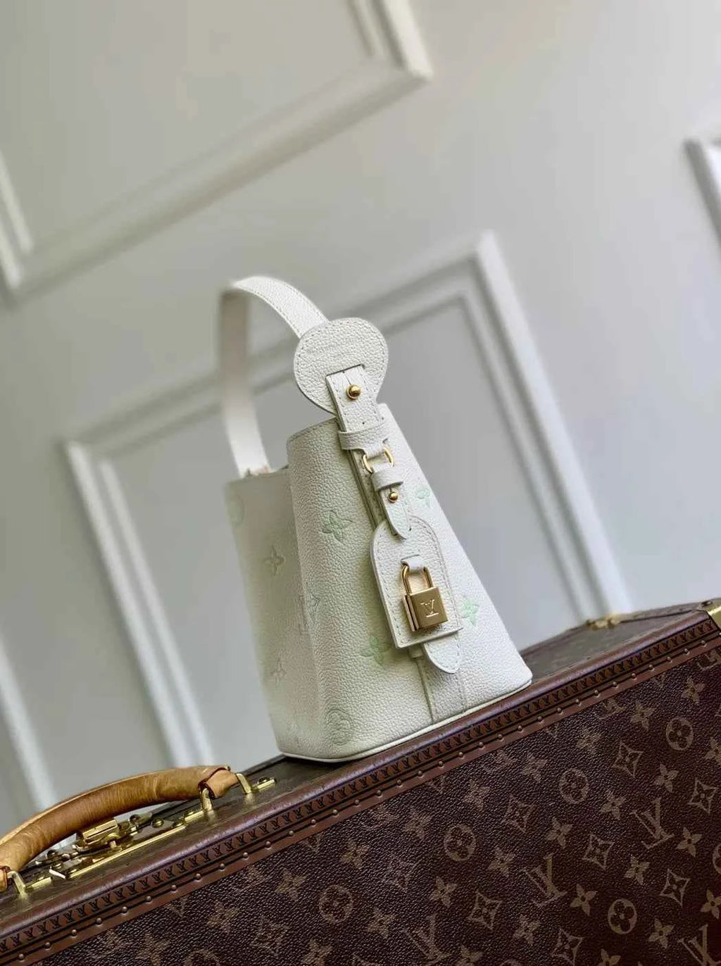 Louis Vuitton All In BB, M27570 Milky White Green Cowhide leather
