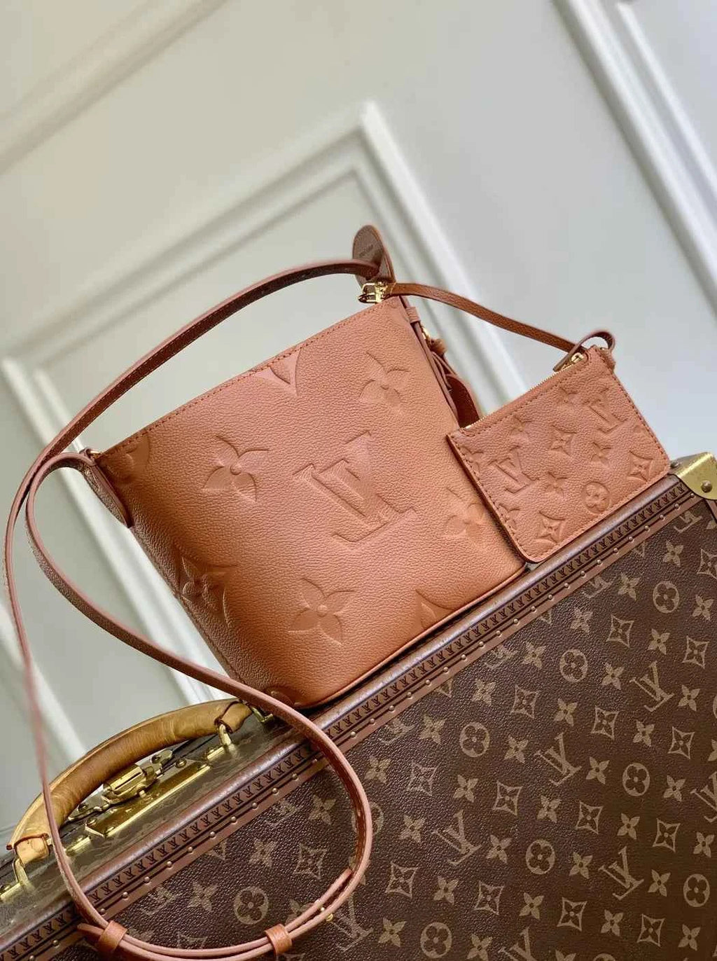 Louis Vuitton All In BB, M28820 Tan grained cowhide leather