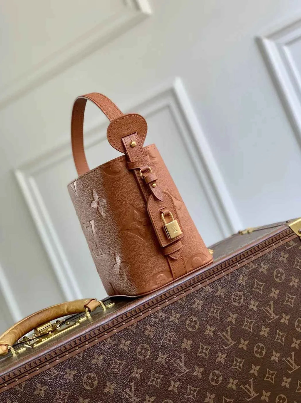 Louis Vuitton All In BB, M28820 Tan grained cowhide leather