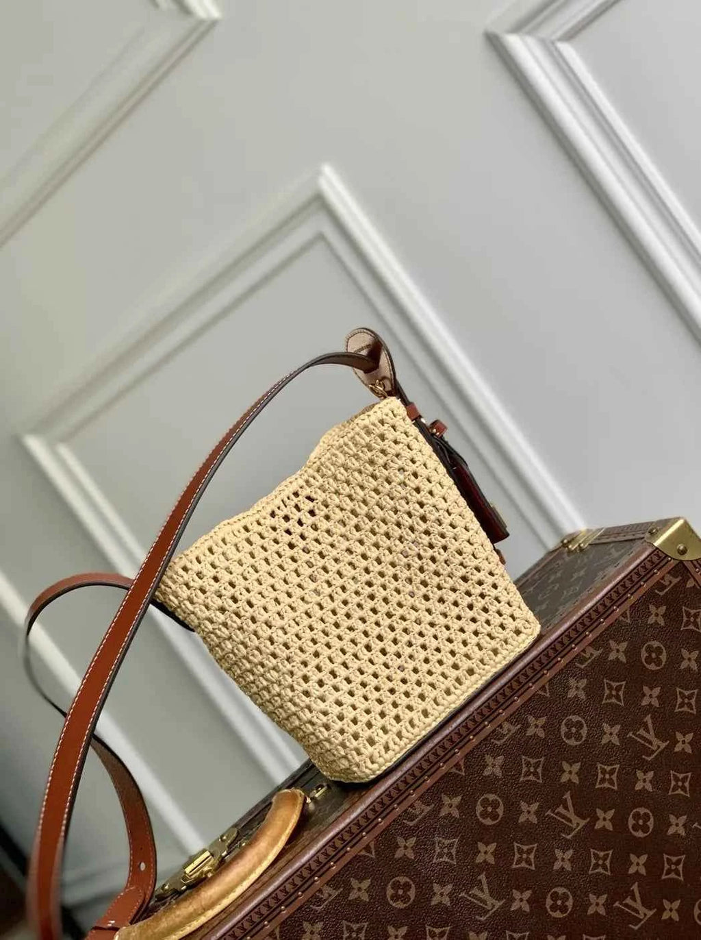 Louis Vuitton Low Key All In BB, M14217 Brown Raffia