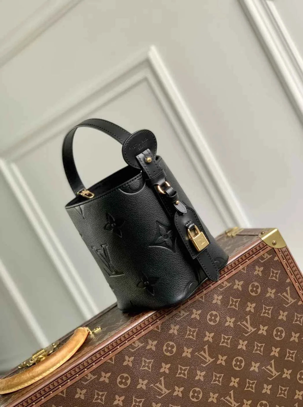 Louis Vuitton All In BB, M13480 Black grained cowhide leather