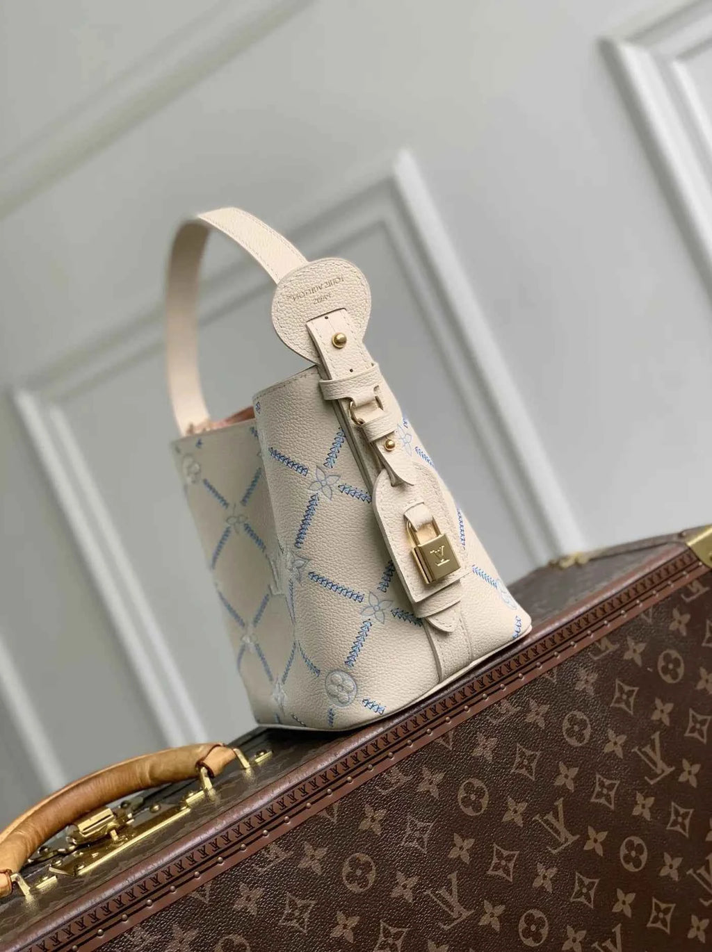 Louis Vuitton All In BB Bag, M28910 Quartz Couture Cowhide leather