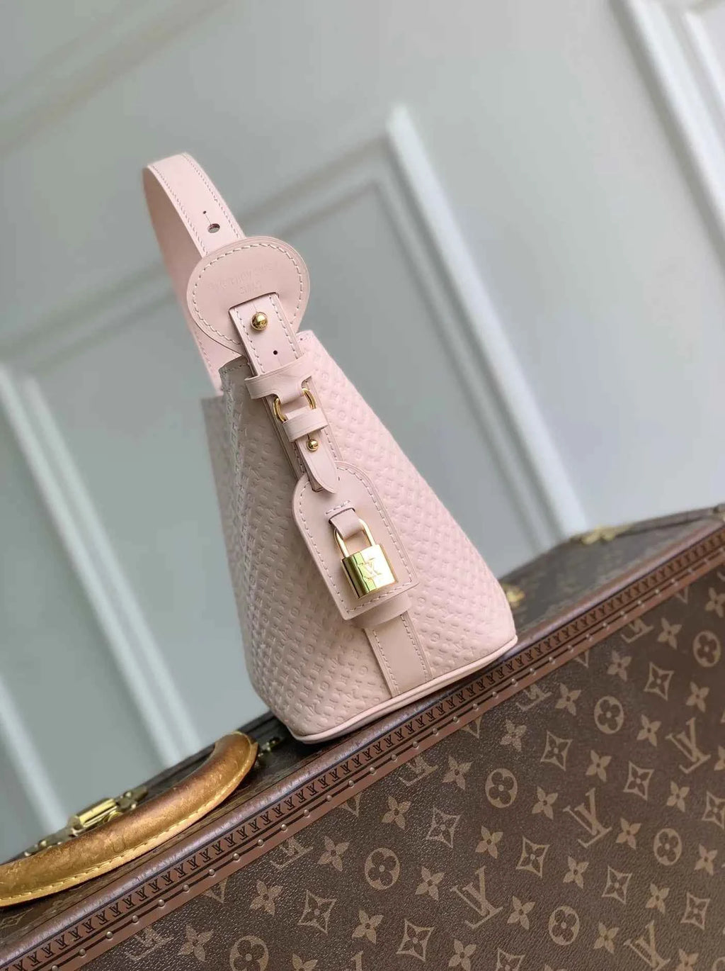 Louis Vuitton All In BB Bag, M28886 Light Bliss Calfskin leather