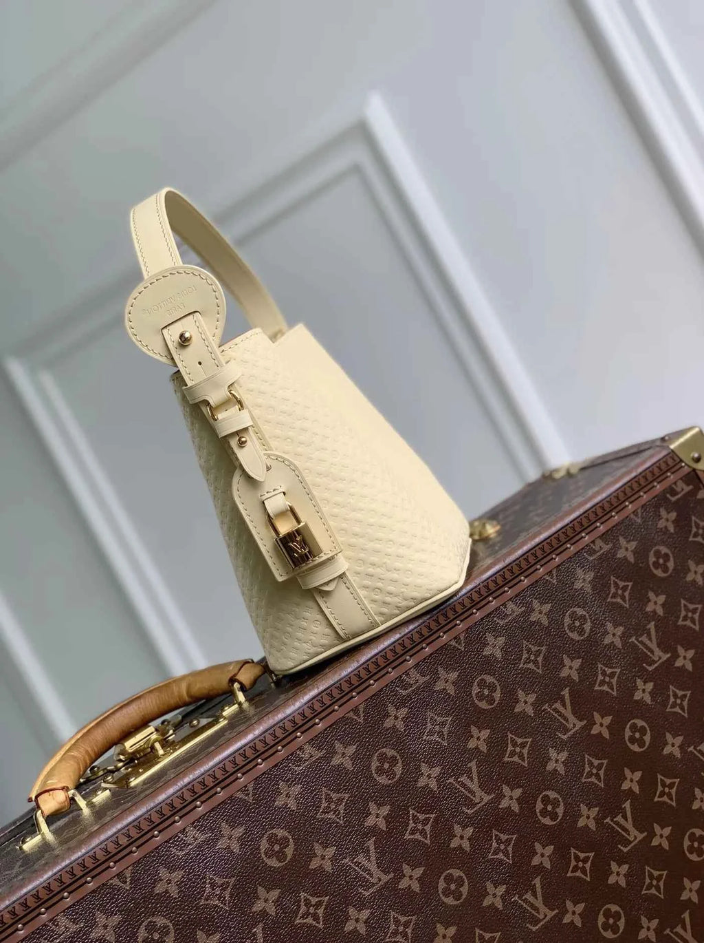Louis Vuitton All In BB Bag, M29479 Banane Calfskin leather