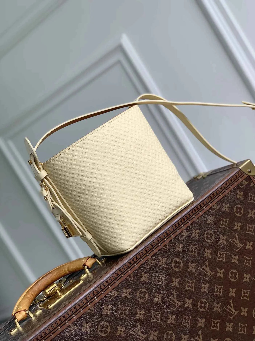 Louis Vuitton All In BB Bag, M29479 Banane Calfskin leather