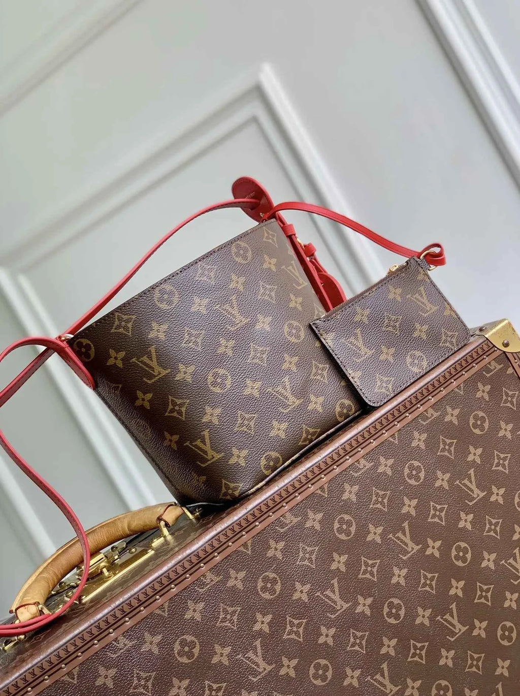 Louis Vuitton All In BB, M28317 Monogram Sari Red