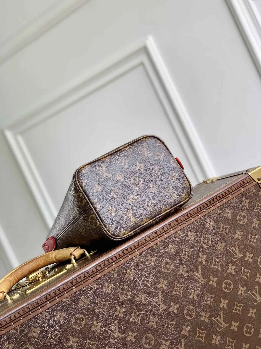 Louis Vuitton All In BB, M28317 Monogram Sari Red
