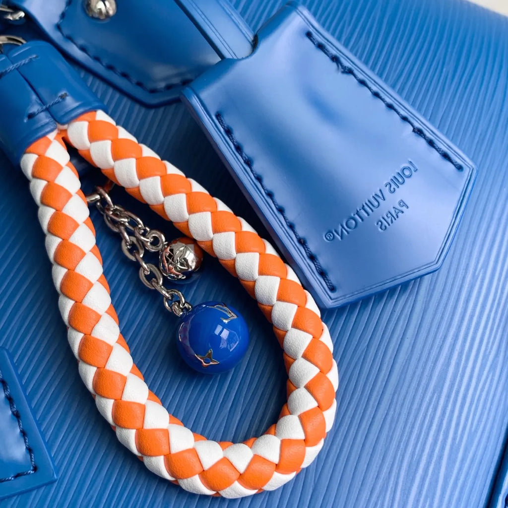 Louis Vuitton Alma BB Bag, M29125 Ocean Blue Cowhide leather