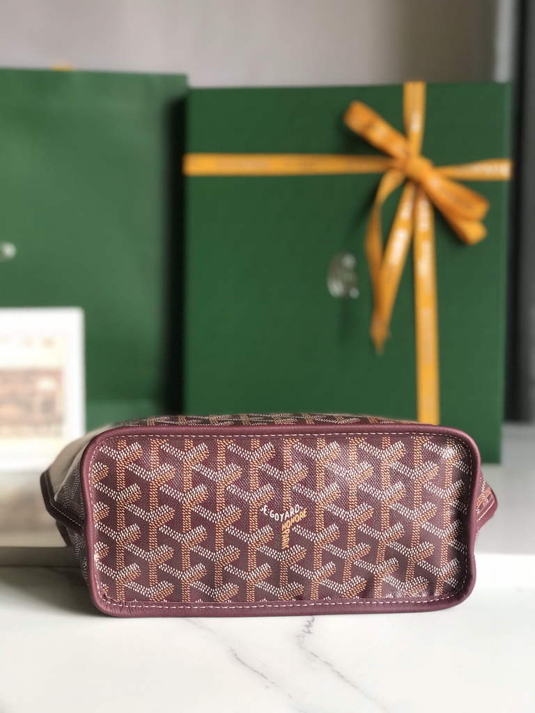 Goyard Anjou Mini Tote Bag, GY020660 Leather Purple