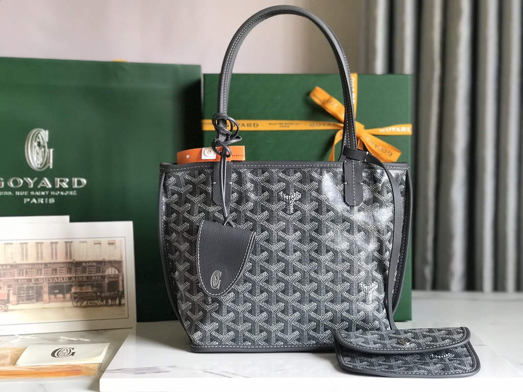 Goyard Anjou Mini Tote Bag, GY020660 Gray