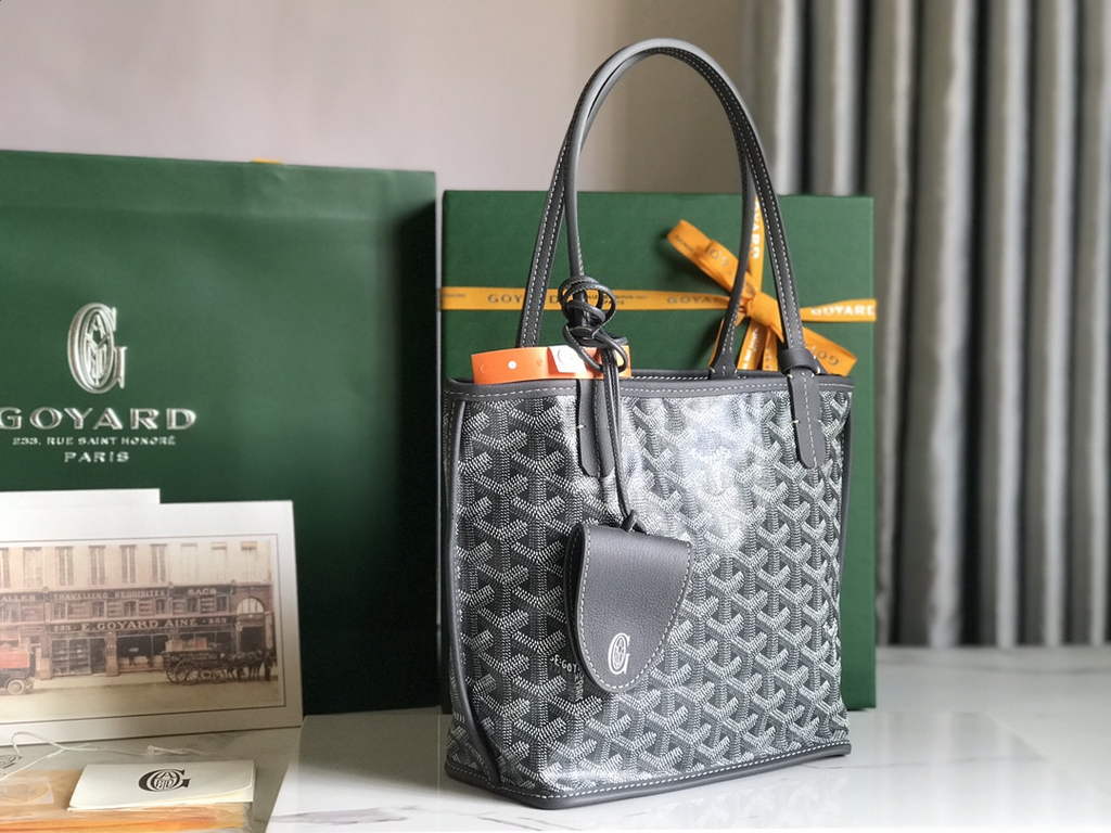 Goyard Anjou Mini Tote Bag, GY020660 Gray