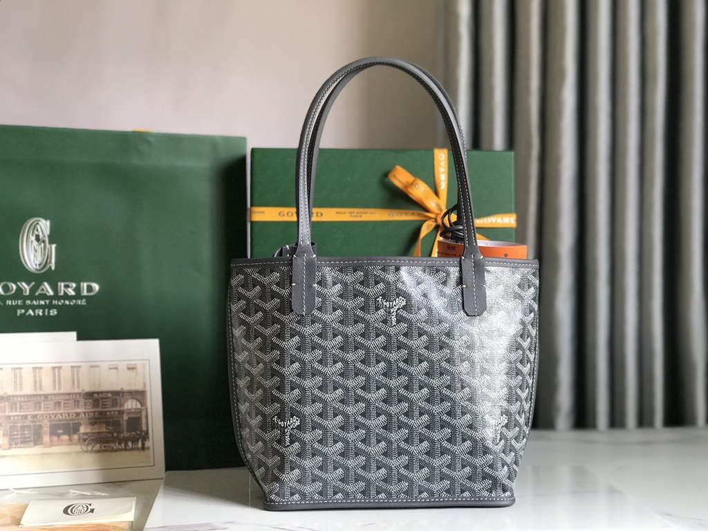 Goyard Anjou Mini Tote Bag, GY020660 Gray