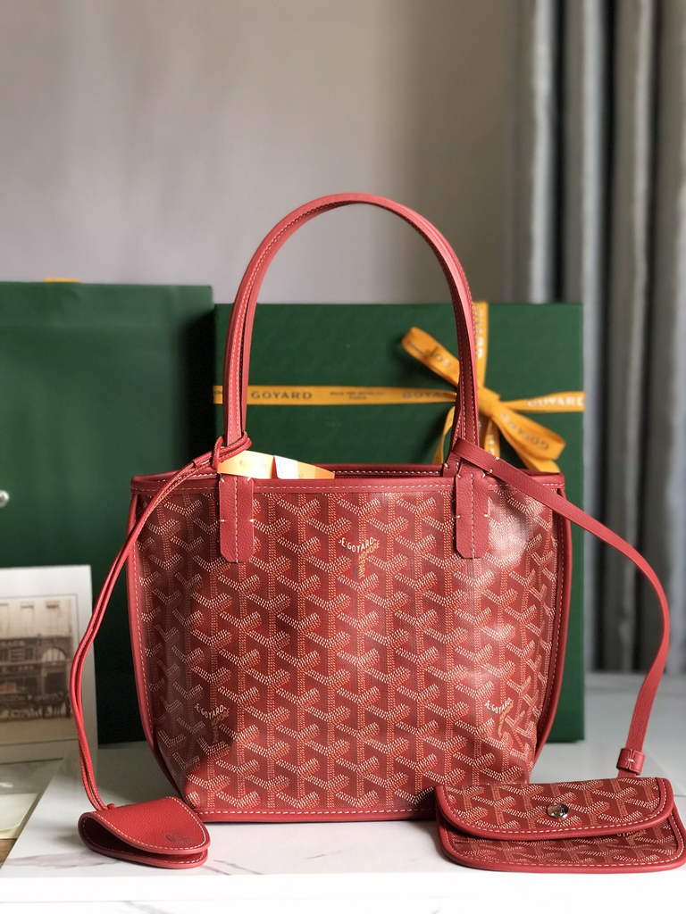 Goyard Anjou Mini Tote Bag, GY020660 Red