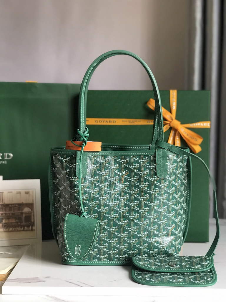 Goyard Anjou Mini Tote Bag, GY020660 Green