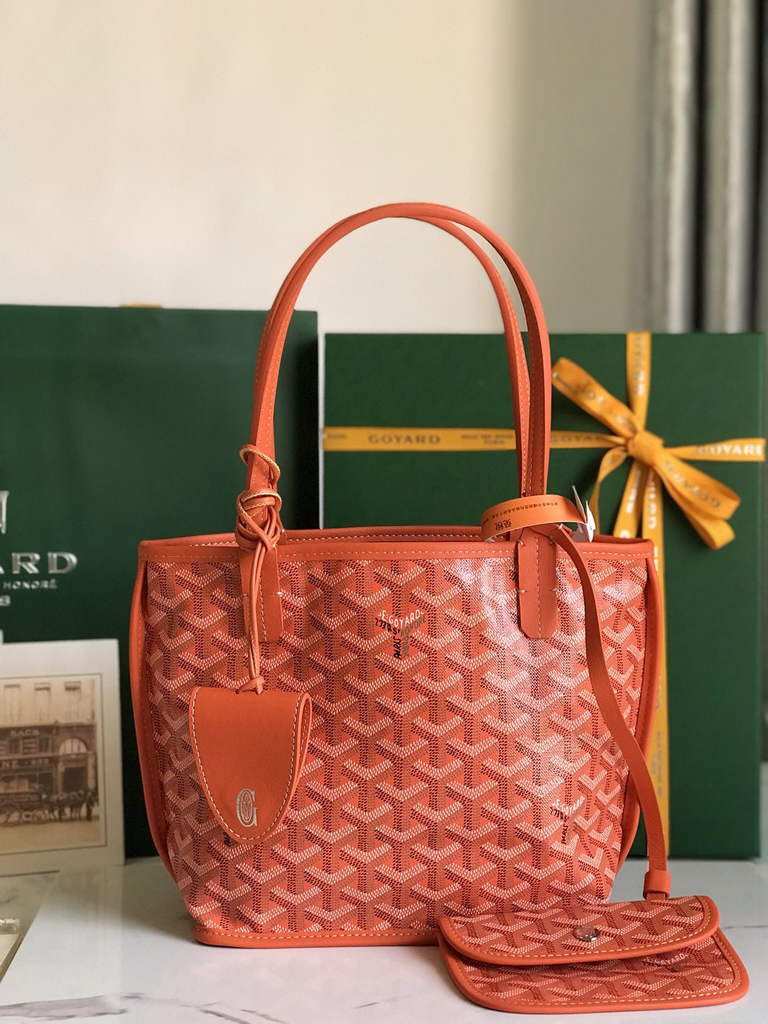 Goyard Anjou Mini Tote Bag, GY020660 Orange